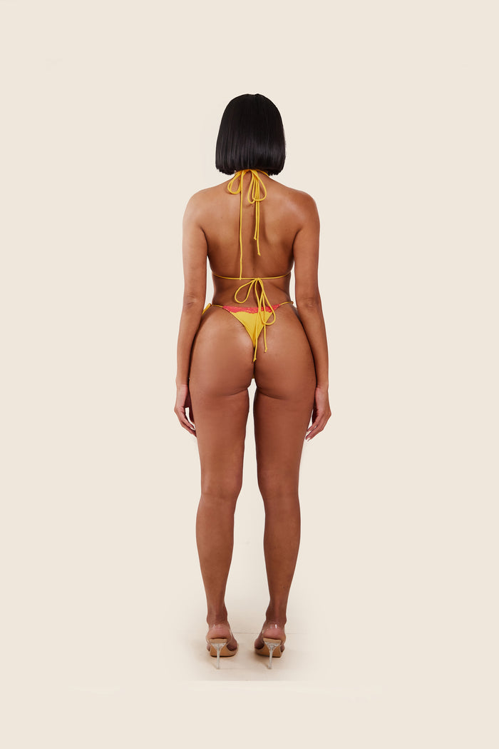 The Taliyah Lace Bikini Set in Orange