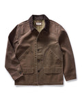 flatlay of The Upland Jacket in Aged Penny Chipped Canvas
