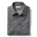 folded flatlay of The Utility Shirt in Ash Donegal Wool