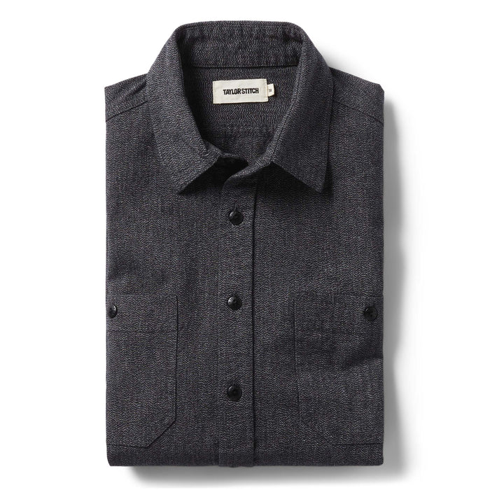 flatlay of The Utility Shirt in Ash Jaspe folded