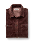 folded flatlay of The Utility Shirt in Burgundy Corduroy