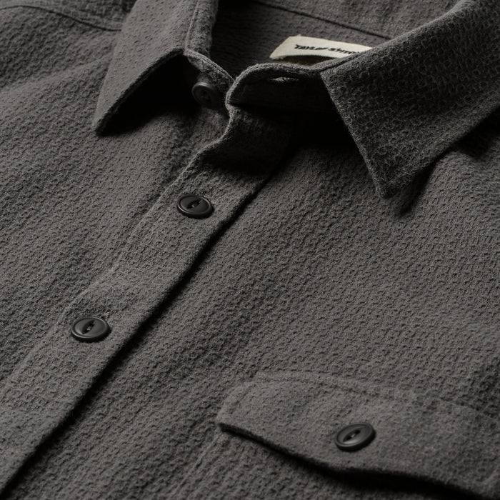 The Utility Shirt in Charcoal Jacquard