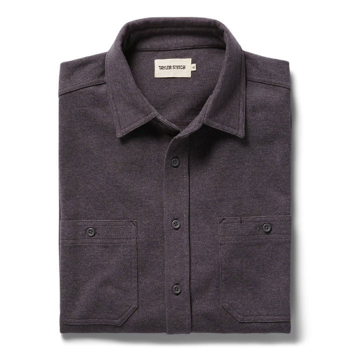 flatlay of The Utility Shirt in Dark Charcoal Heavy Bag
