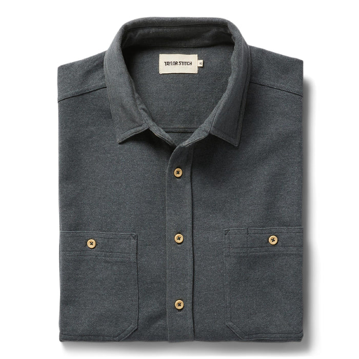flatlay of The Utility Shirt in Dark Slate Heavy Bag