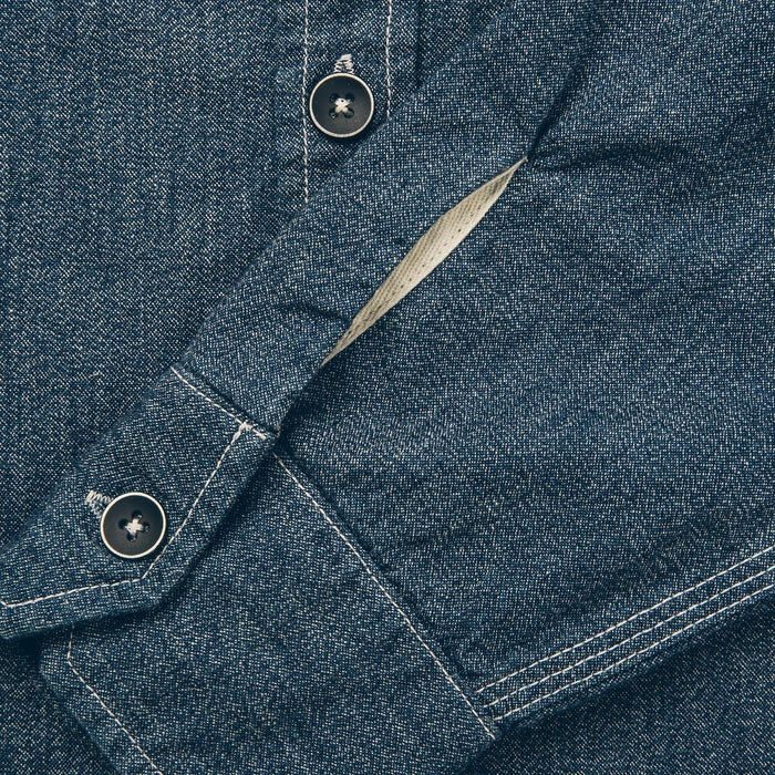 The Utility Shirt in Indigo Salt & Pepper Chambray