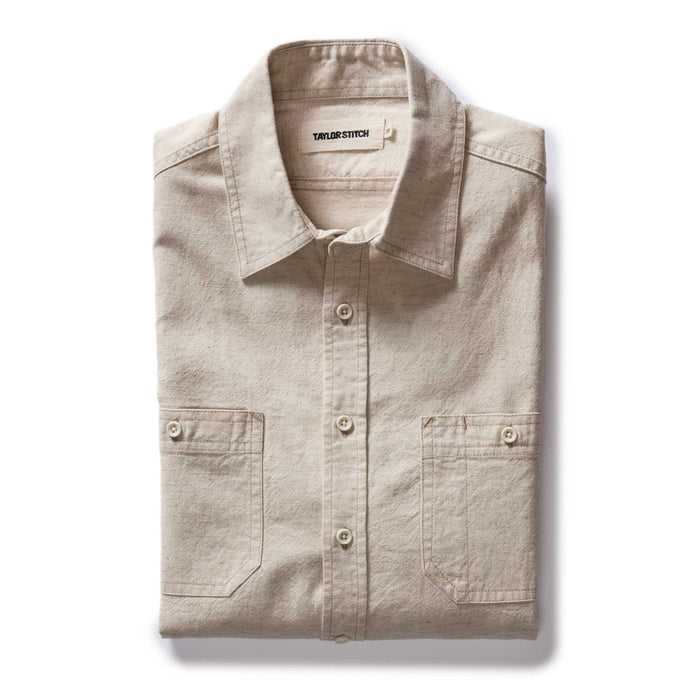 folded flatlay of The Utility Shirt in Natural Nep
