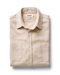 folded flatlay of The Utility Shirt in Natural Sashiko