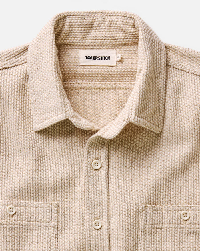 flatlay of The Utility Shirt in Natural Sashiko
