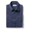 flatlay of The Utility Shirt in Navy Jaspe folded