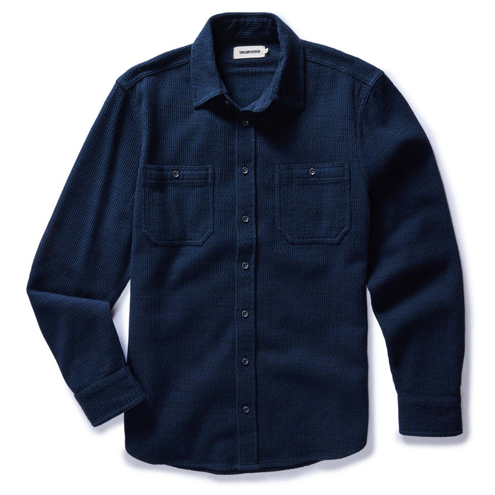 flatlay of The Utility Shirt in Navy Sashiko