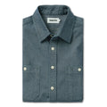 flatlay of The Utility Shirt in Rinsed Selvage Chambray folded