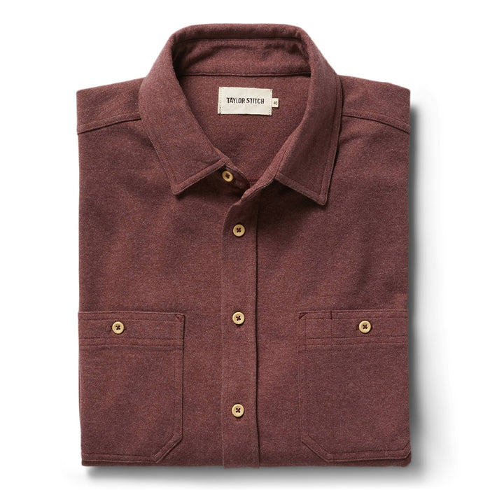 folded flatlay of The Utility Shirt in Russet Heavy Bag