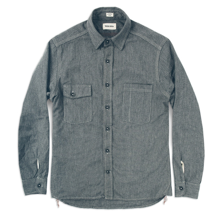 The Utility Shirt in Salt & Pepper Chambray