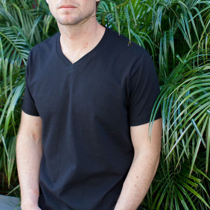 The V-Neck Tee in Black