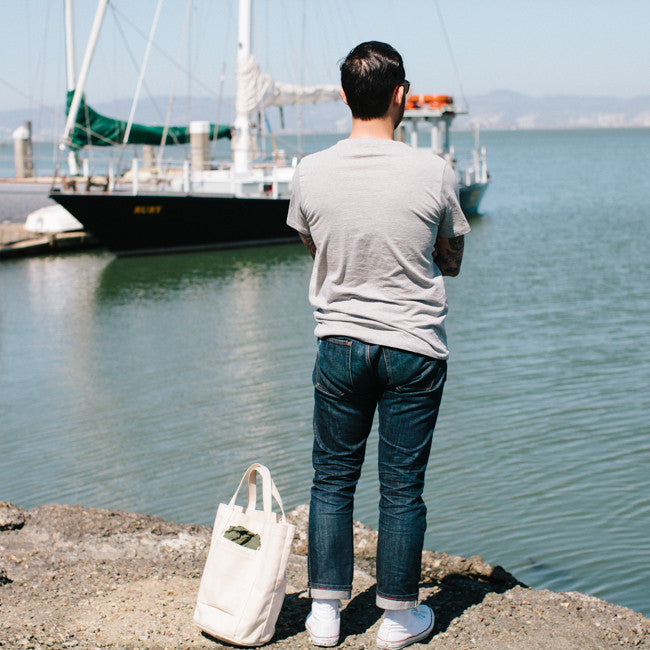 The V-Neck Tee in Heather Grey
