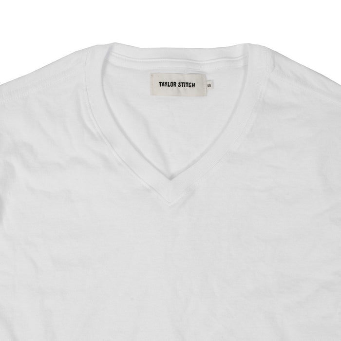 The V-Neck Tee in White