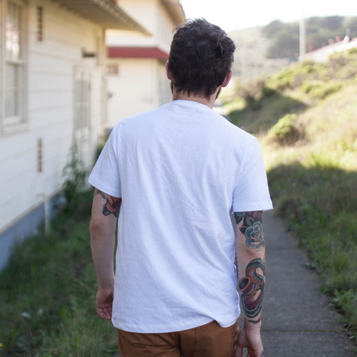 The V-Neck Tee in White