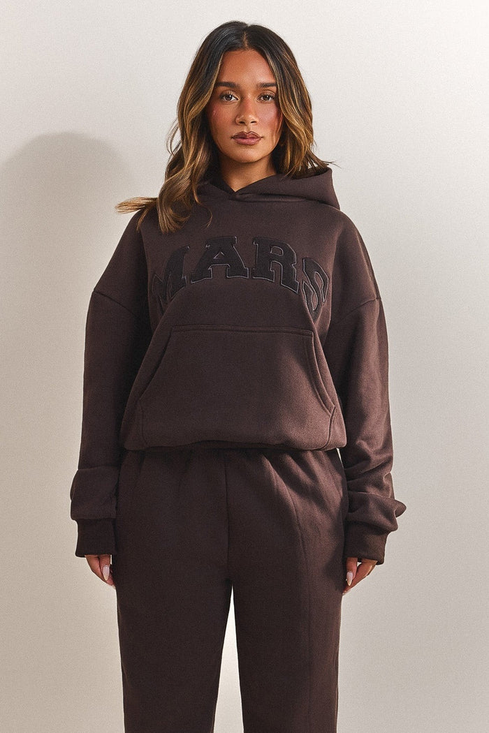 The Varsity Hoodie in Brown