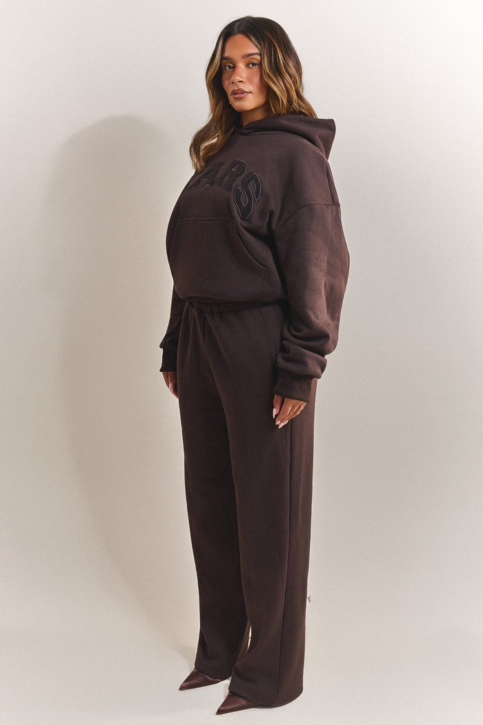 The Varsity Hoodie in Brown