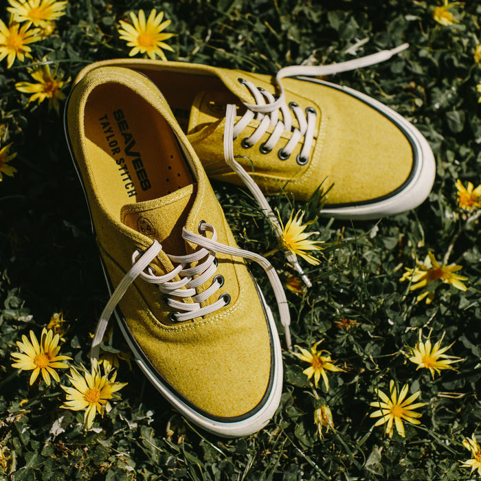 material shot of sneakers in grass