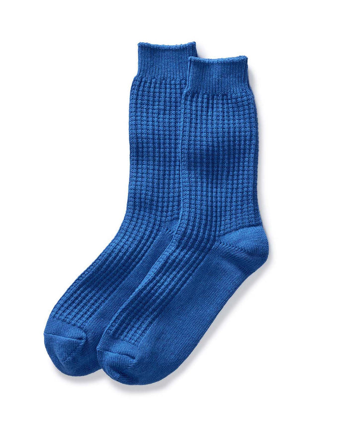 flatlay of The Waffle Sock in Cobalt