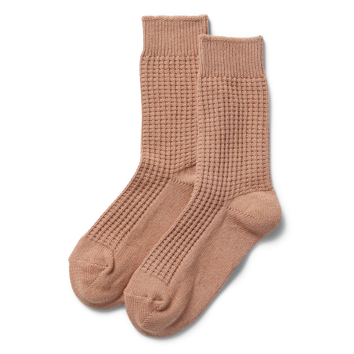flatlay of The Waffle Sock in Dried Acorn