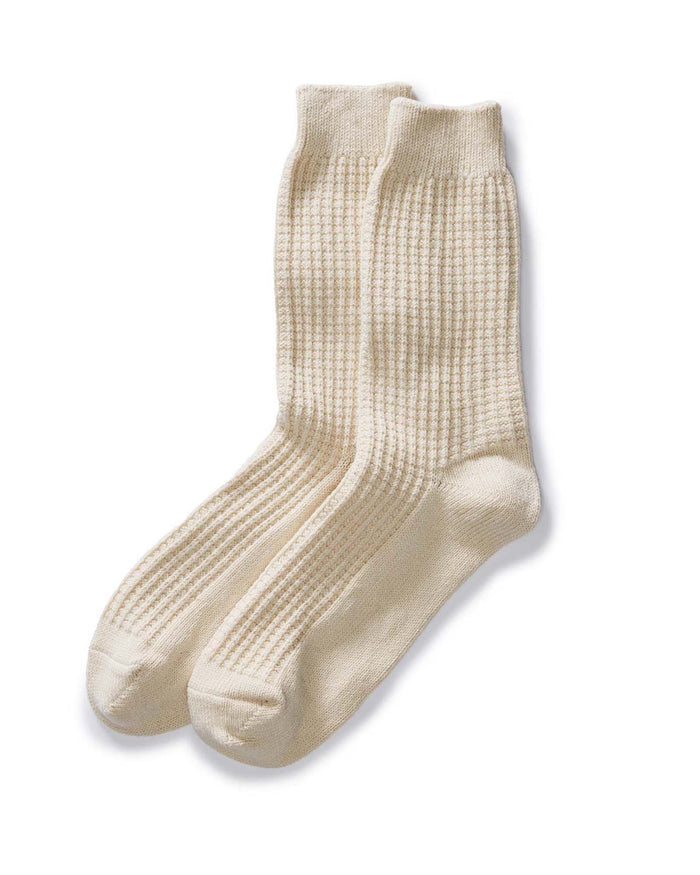 flatlay of The Waffle Sock in Natural