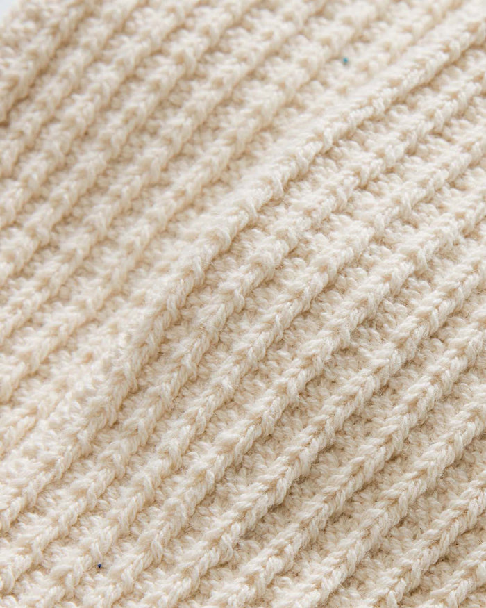 material shot of the fabric on The Waffle Sock in Natural