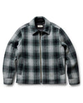 flatlay of The Waterfront Jacket in Evergreen Plaid Wool