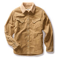 flatlay of The Western Shirt Jacket in Dark Khaki Corduroy