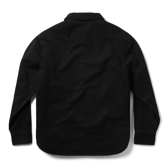 flatlay of the back of The Western Shirt Jacket in Washed Coal
