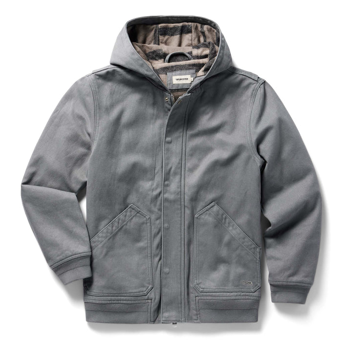 flatlay of The Workhorse Hoodie in Gravel Boss Duck