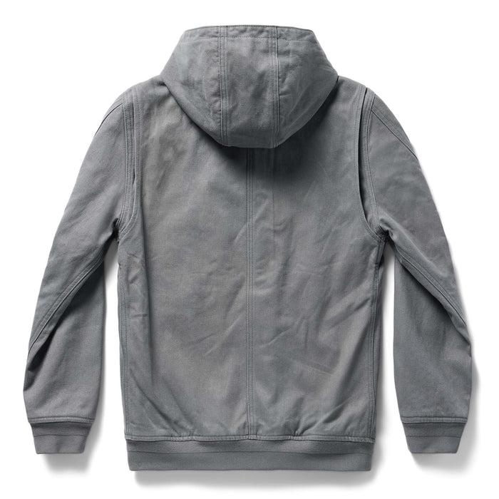 flatlay of The Workhorse Hoodie in Gravel Boss Duck, from the back