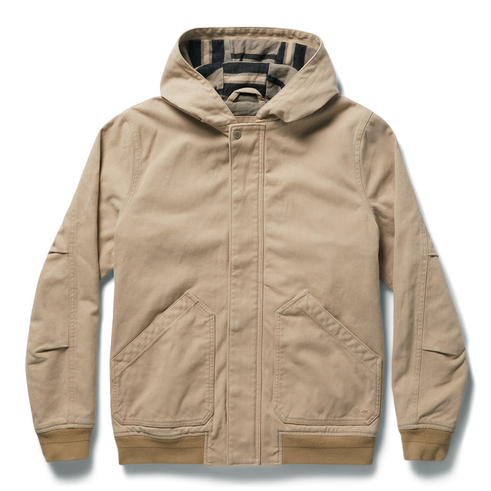flatlay of The Workhorse Hoodie in Sand Boss Duck