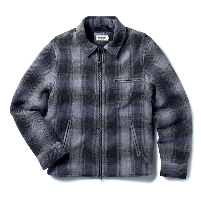 flatlay of The Wyatt Jacket in Ash Plaid Wool