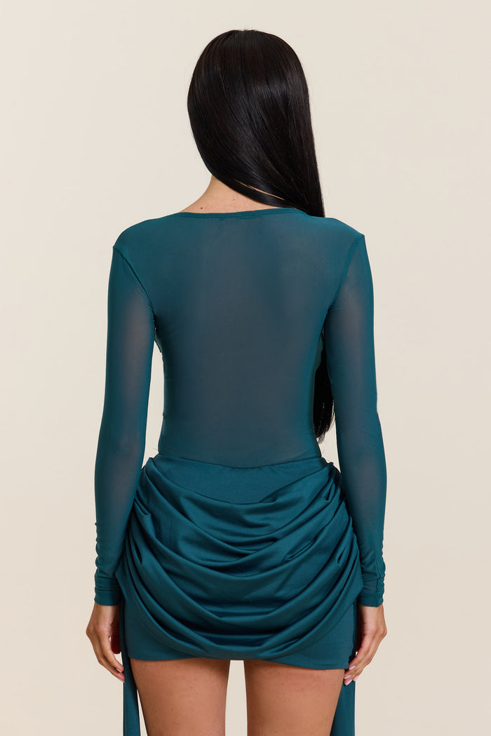 The Yara Bodysuit in Teal