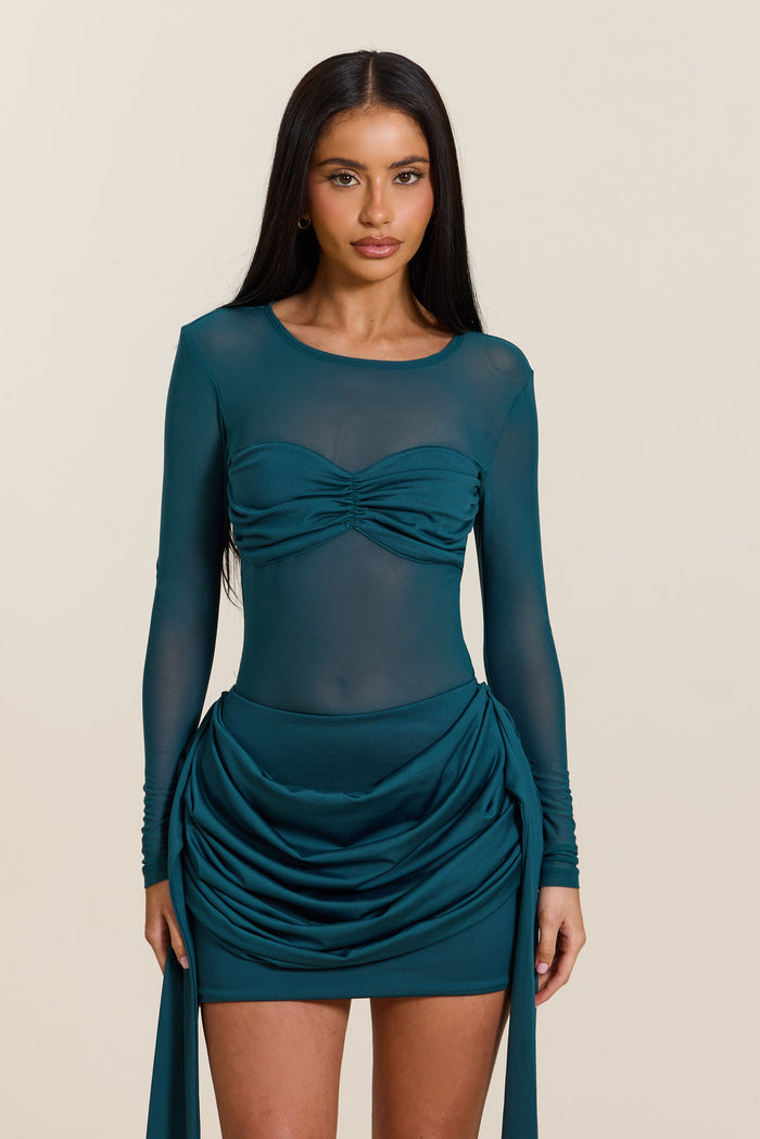 The Yara Bodysuit in Teal