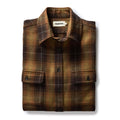 folded flatlay of The Yosemite Shirt in Bonfire Plaid