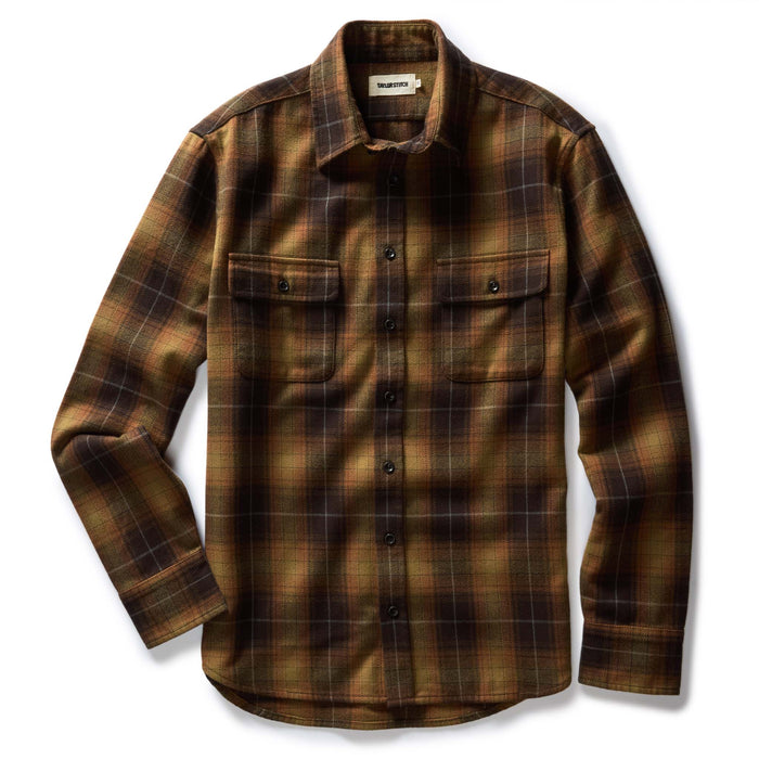 flatlay of The Yosemite Shirt in Bonfire Plaid