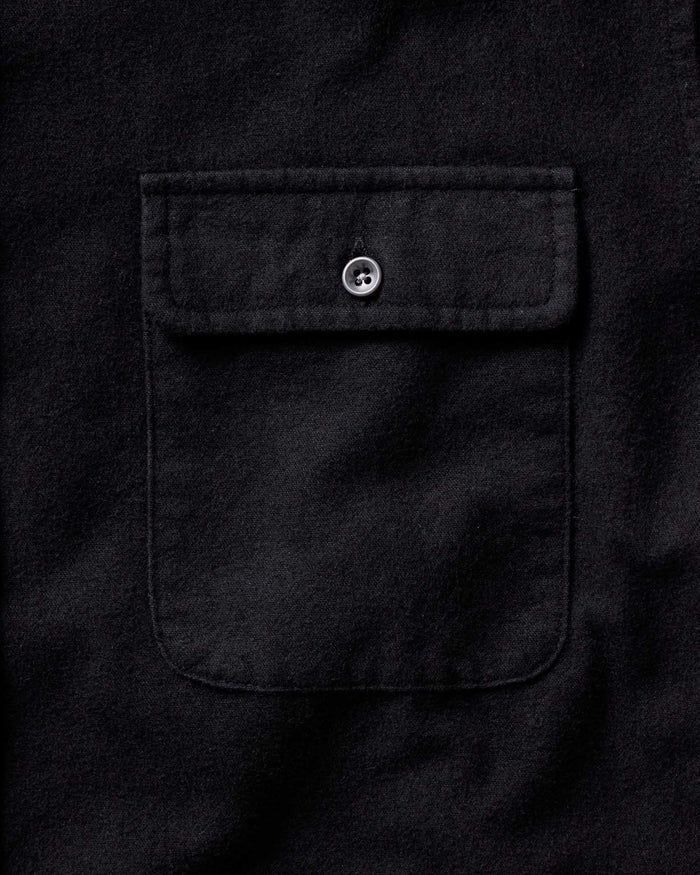 material shot of the pocket on The Yosemite Shirt in Coal