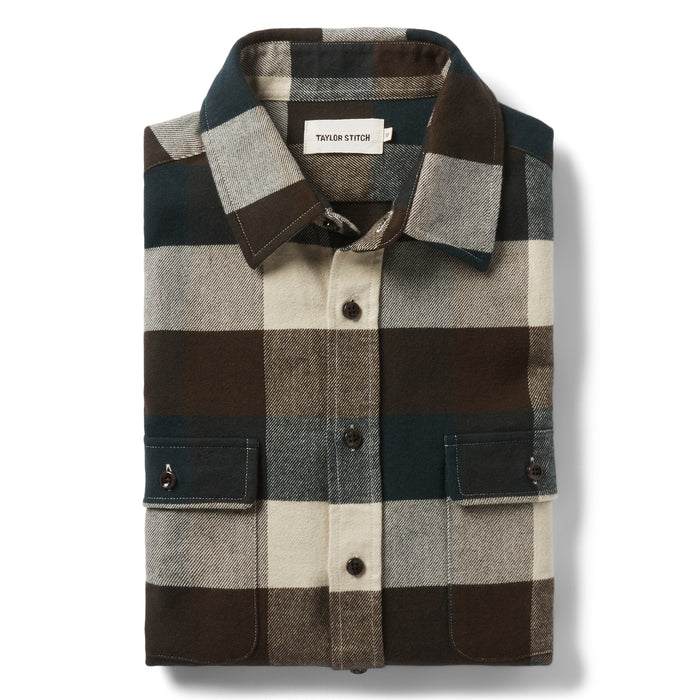 flatlay of The Yosemite Shirt in Evergreen Check