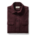 folded flatlay of The Yosemite Shirt in Nutmeg Donegal