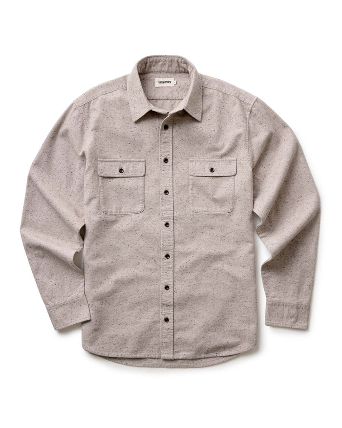 flatlay of The Yosemite Shirt in Oat Donegal