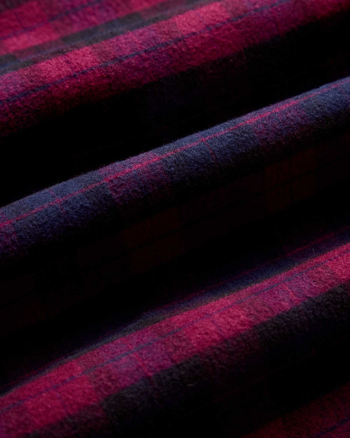 material shot of the fabric on The Yosemite Shirt in Port Plaid