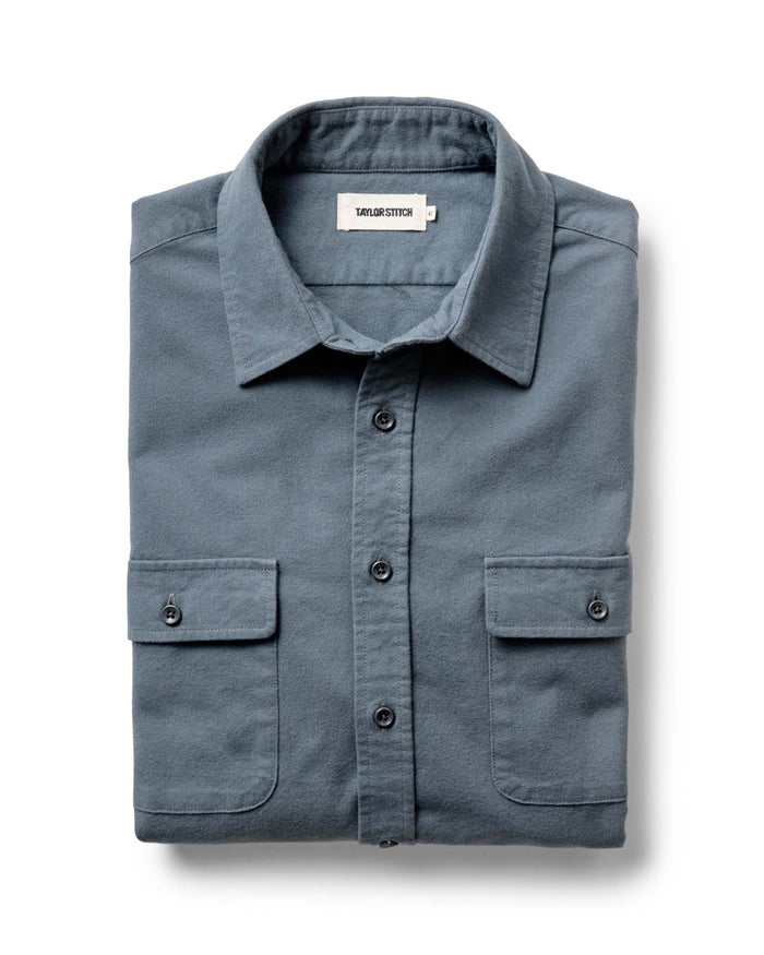 folded flatlay of The Yosemite Shirt in Slate