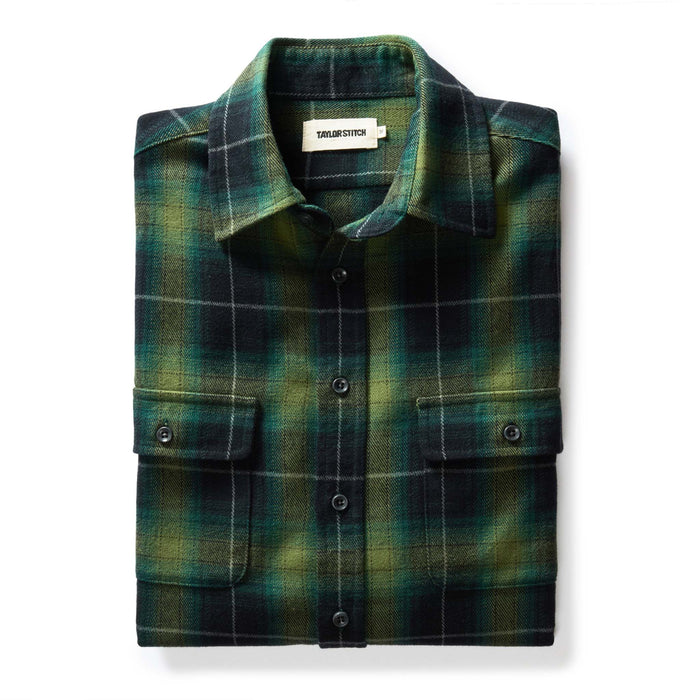 folded flatlay of The Yosemite Shirt in Twilight Plaid
