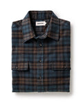 folded flatlay of The Yosemite Shirt in Wetlands Plaid