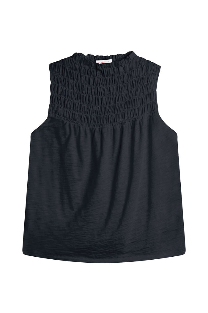 Tori Smocked Shell - Goldie LeWinter #color_black