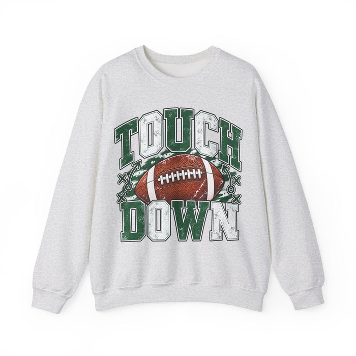 Touchdown Football Crewneck Sweatshirt - Green/White
