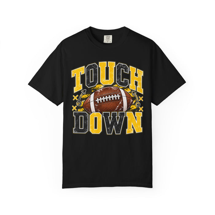 Touchdown Football Tee- Black/Yellow